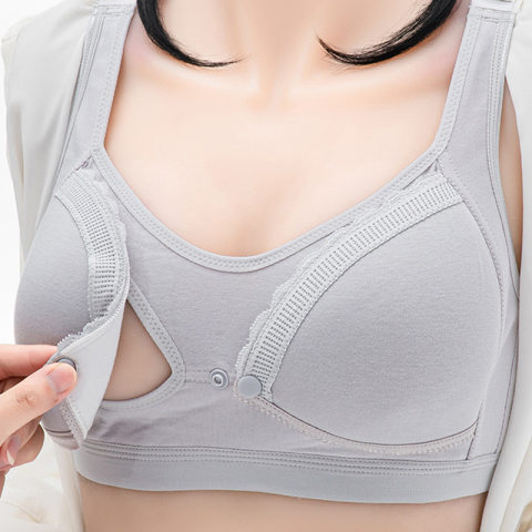 Maternity underwear front button opening breastfeeding Bra