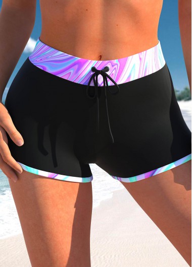 ROTITA Multi Color Ombre Mid Waisted Swim Shorts