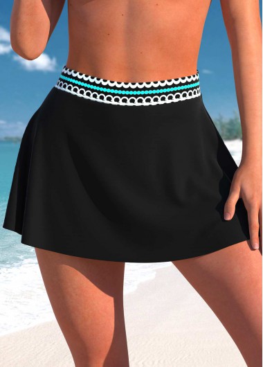 ROTITA Black Polka Dot High Waisted Pantskirt