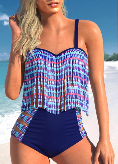 ROTITA Stretch Navy High Waisted Bikini Bottom