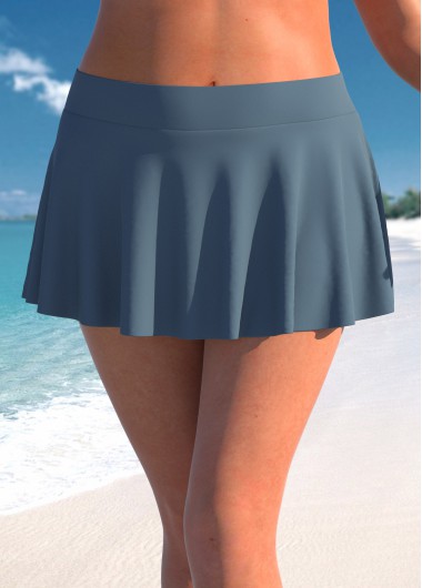 High Waisted Dark Grey Plus Size Pantskirt
