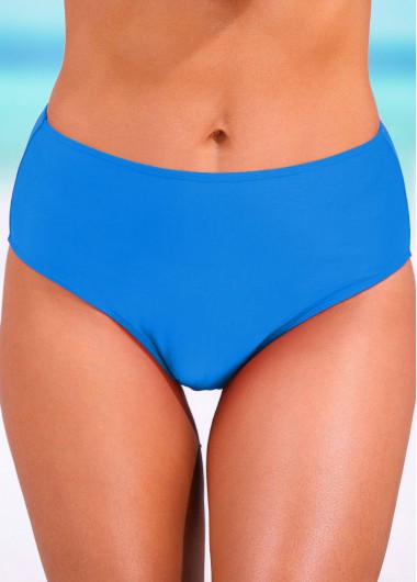 ROTITA Sky Blue Mid Waisted Bikini Bottom