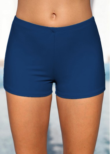 ROTITA Blue Mid Waisted Stretch Swim Shorts