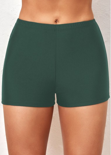 Mid Waisted Sage Green Stretch Swim Shorts