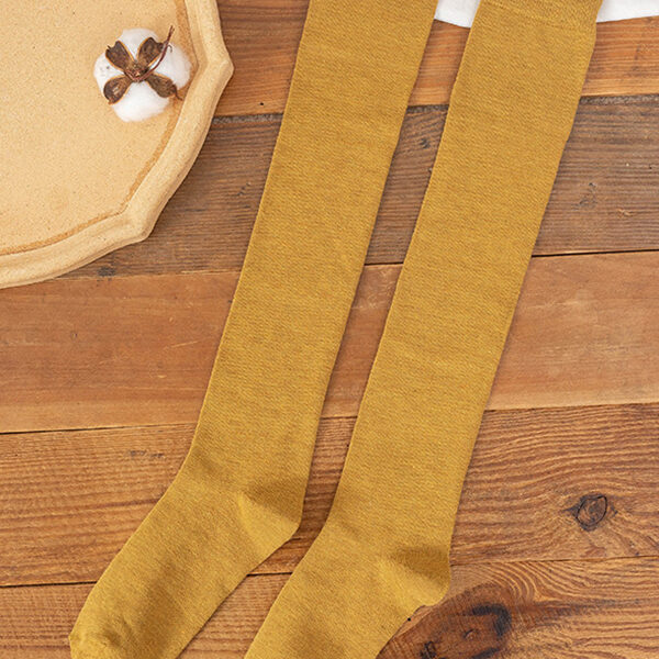 Casual Skinny Over-The-Knee Solid Color Stockings Accessories YELLOW-One_size SkuCY-!111752MaterialCotton StyleSkinny FeatureSolid Color OccasionCasual