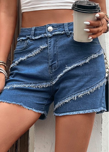Pocket Regular Button Fly Denim Shorts