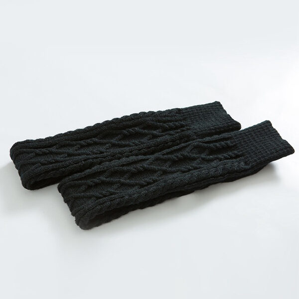 Home Wear Keep Warm Jacquard Solid Color Stockings Accessories BLACK-One_size SkuCY-!112602MaterialAcrylic