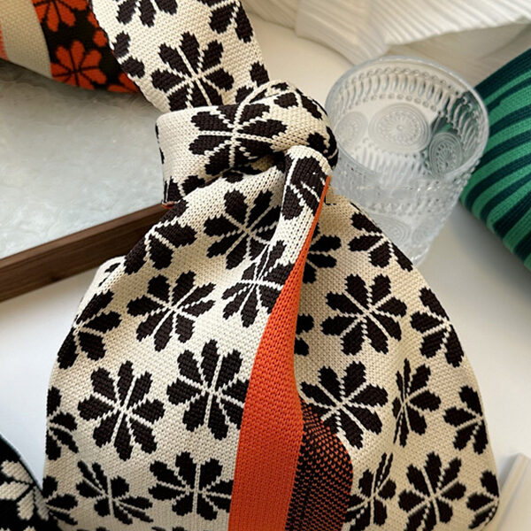 Floral Woven Handbag Bags Accessories APRICOT-One_size SkuCY-!116001MaterialPolyester FeatureFloral OccasionGoing out