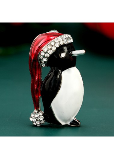Red Hot Drilling Alloy Detail Brooch