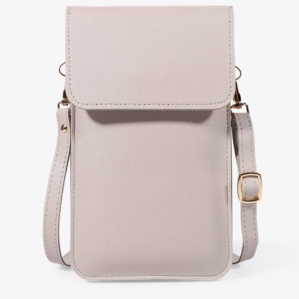 PU Simple Solid Color Sling Bag Shoulder Bag GRAY-One_size SkuCY-!105630MaterialPU FeatureSolid Color OccasionUrban