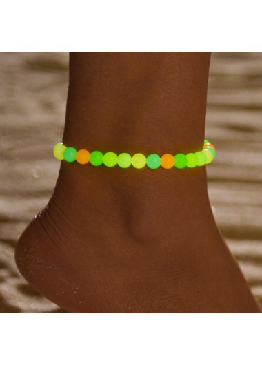 Round Luminous Design Multi Color Anklet