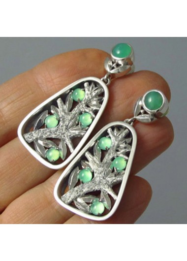 Light Green Alloy Tree Design Earrings