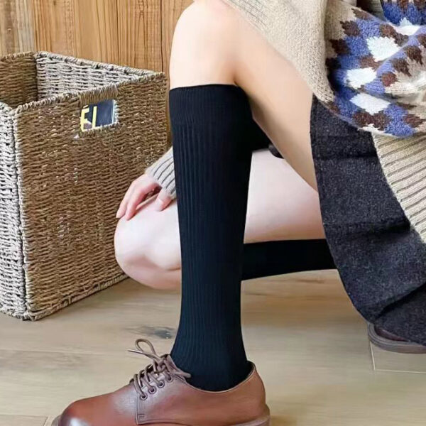 Casual Wool Keep Warm Solid Color Socks Accessories BLACK-One_size SkuCY-!111463MaterialWool FeatureKeep Warm