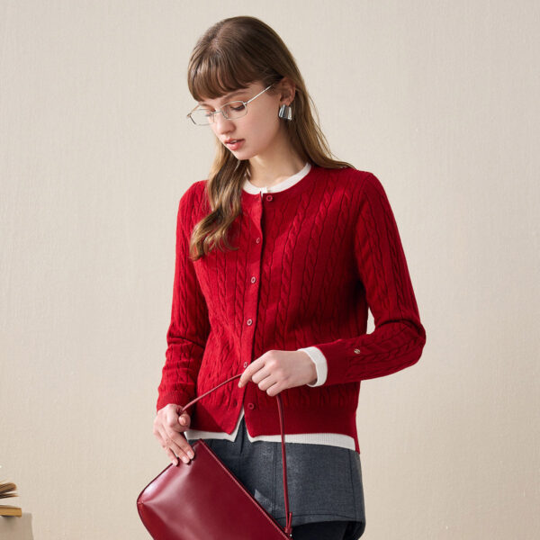 Elevate your wardrobe with our Stylish Cable Knit Cardigan