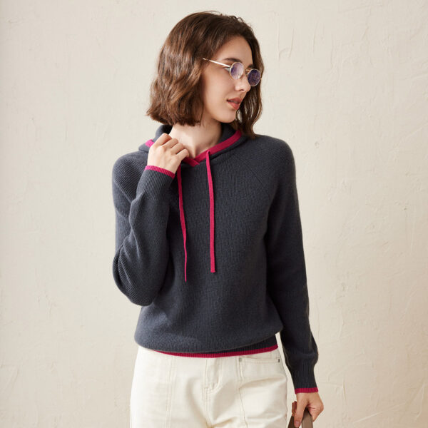 Stay warm and stylish with this cozy knit hoodie