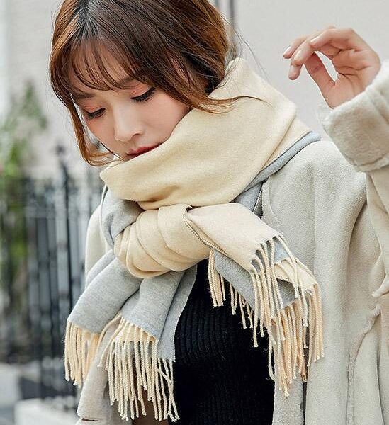 Sku CY-!20325   Material Imitated Cashmere    Style Loose    Feature Tasseled
