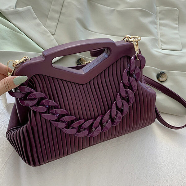 Fashion Urban 10 Colors Solid Color PU Bag PURPLE-One_size SkuCY-!100014MaterialPU FeatureSolid Color OccasionGoing out