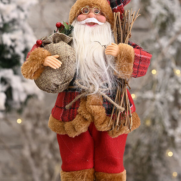 Christmas Creative Hand-Made Santa Claus Doll RED-FREE SIZE SkuCY-!71883MaterialNon-woven Fabric