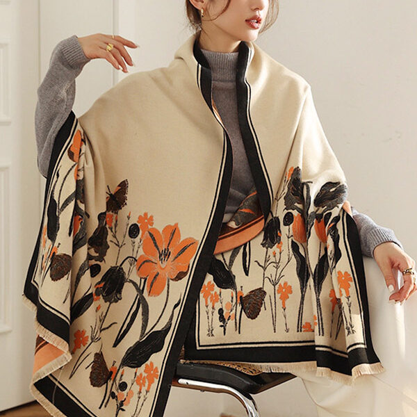 SkuCY-!96924MaterialImitated Cashmere FeatureFloral Printed OccasionGoing out