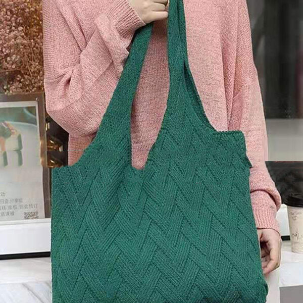 Casual Weave Solid Color Bags Accessories GREEN-One_size SkuCY-!112934MaterialDacron