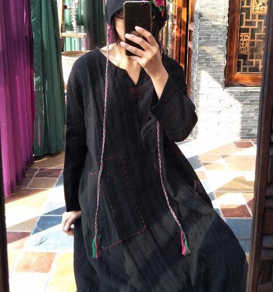 Sku CY-!5770   Material Linen    Style Long Sleeves