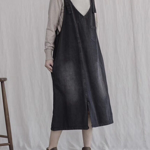SkuCY-!112872MaterialDenim StyleLoose FeatureSplit-front