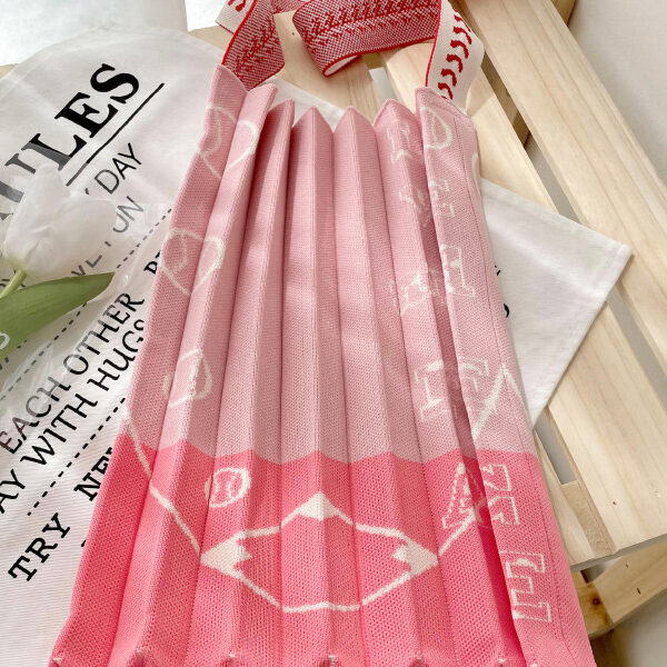 Contrast Color Pleated Woven Bags Accessories PINK-One_size SkuCY-!115251MaterialPolyester