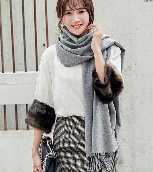 Sku CY-!20325   Material Imitated Cashmere    Style Loose    Feature Tasseled