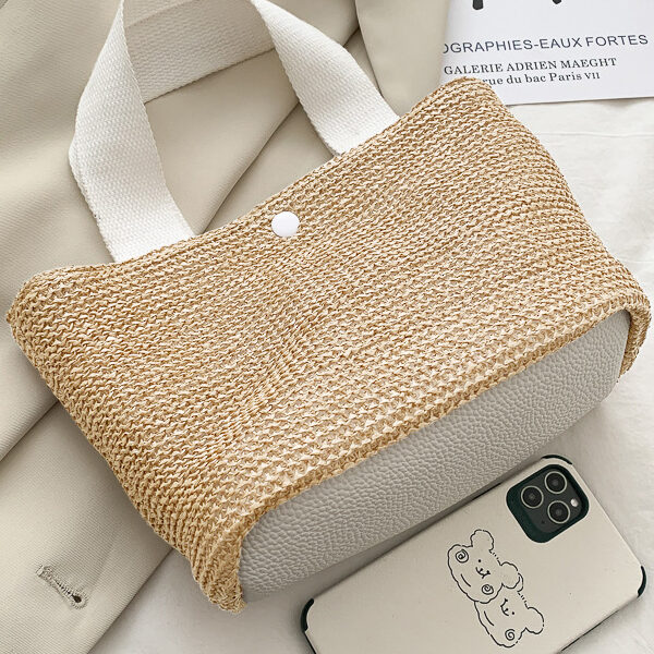 Simple Casual Vacation Weave Bag WHITE-One_size SkuCY-!98399MaterialStraw FeatureWeave OccasionCasual