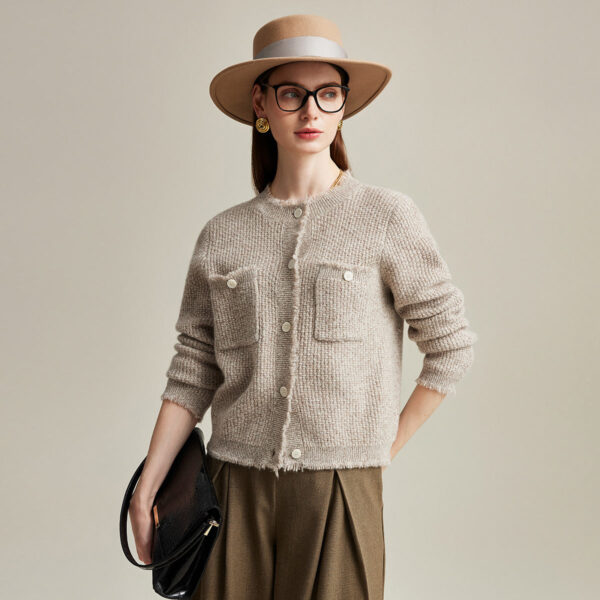 Stay warm and stylish with our Classic Textured Knit Cardigan