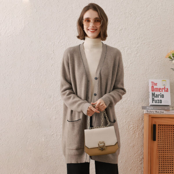 Upgrade your wardrobe with our Elegant Long Knit Coat