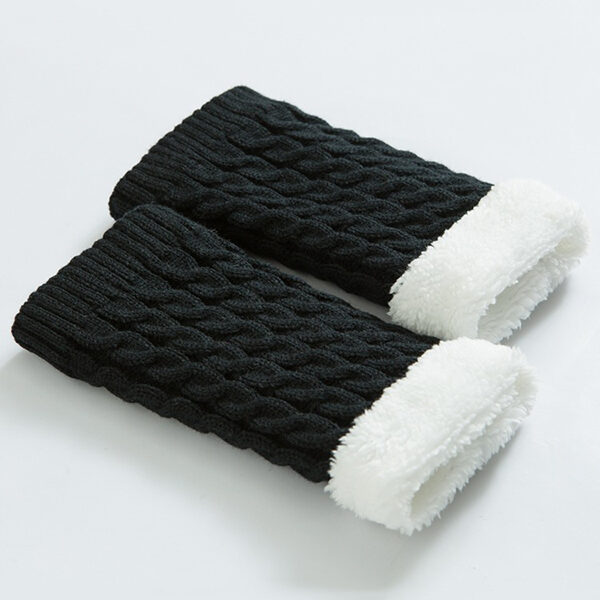 Casual Velvet Keep Warm Jacquard Leg Warmers Accessories BLACK-One_size SkuCY-!112600MaterialAcrylic