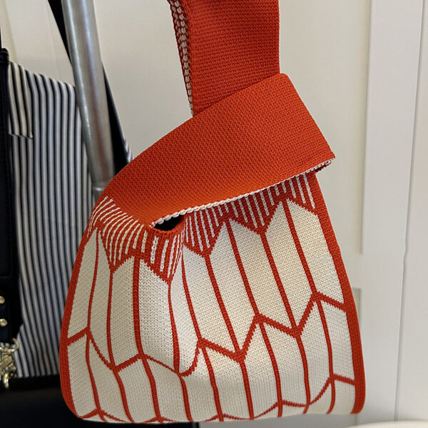 Geometric Woven Handbag Bags Accessories ORANGE-One_size SkuCY-!116197MaterialPolyester FeatureGeometric OccasionGoing out