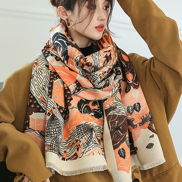SkuCY-!93110MaterialImitated Cashmere FeaturePrinted OccasionCasual