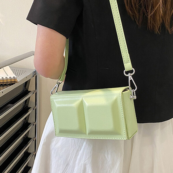 Fashion Solid Color PU Chocolate Shape Shoulder Bag GREEN-LARGE SIZE SkuCY-!105617MaterialPU FeatureSolid Color