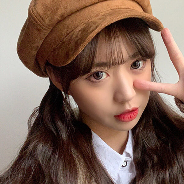 Casual Suede 9 Colors Beret Hat CAMEL-FREE SIZE SkuCY-!95934MaterialSuede FeatureSolid Color OccasionCasual