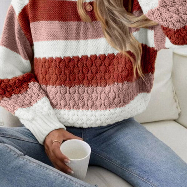 Get ready to rock that timeless look with our cable knit Haven drop shoulder sweater. The classic stripes add some elegance and the cozy cable knit pattern will keep you warm and snug. With a drop shoulder style