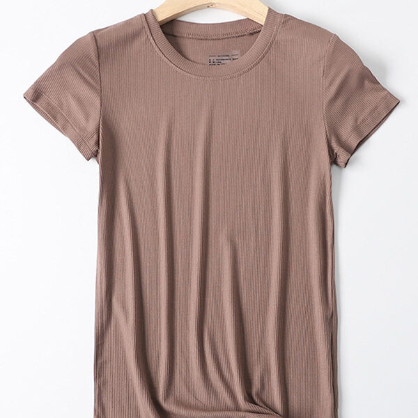 SkuCY-!75910MaterialModal StyleShort Sleeves FeatureSolid Color NecklineRound-neck OccasionCasual