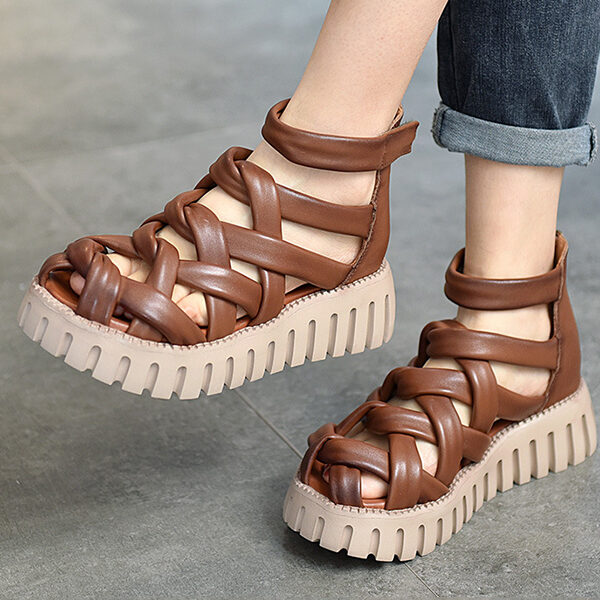 SkuCY-!103976MaterialCow Leather StylePlatform FeatureHollow OccasionCasual