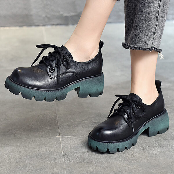 SkuCY-!99977MaterialCow Leather StylePlatform FeatureContrast Color