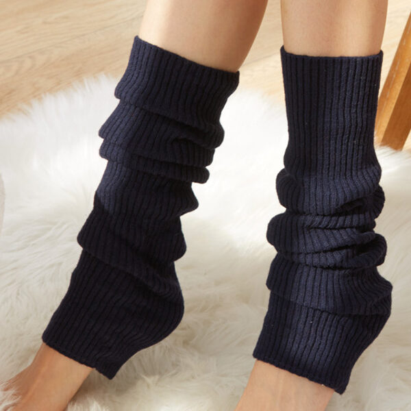 Knitted Solid Color Leg Warmers Accessories NAVY BLUE-One_size SkuCY-!110071MaterialAcrylic