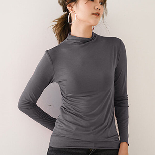 SkuCY-!94456MaterialModal StyleLong Sleeves FeatureSolid Color NecklineHigh-neck OccasionGoing out