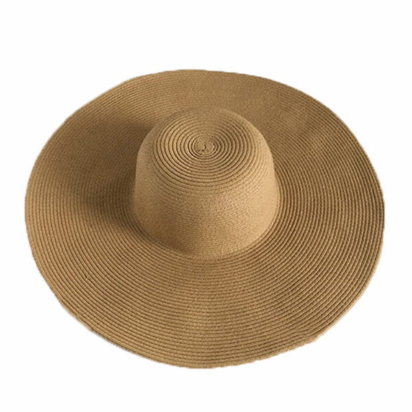 Simple Casual Vacation 10 Colors Wide Brim Hat CAMEL-One_size SkuCY-!100870MaterialStraw FeatureLong Brim