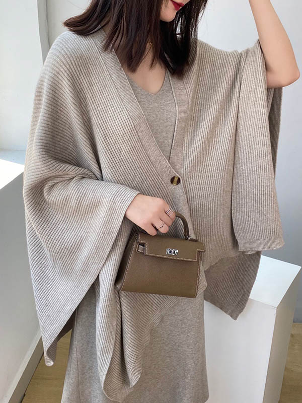 SkuCY-!96885MaterialAcrylic StyleLoose FeatureSolid Color NecklineV-neck OccasionGoing out