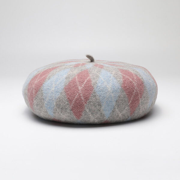SkuCY-!110504MaterialWool FeatureContrast Color OccasionVintage TypeBeret Hat ColorGRAY