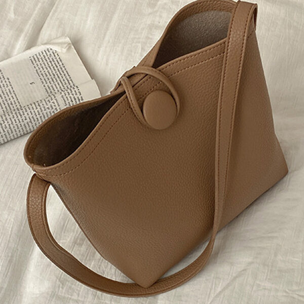 Retro Large Capacity Solid Color Bags Accessories KHAKI-One_size SkuCY-!112506MaterialPU FeatureSolid Color OccasionCasual