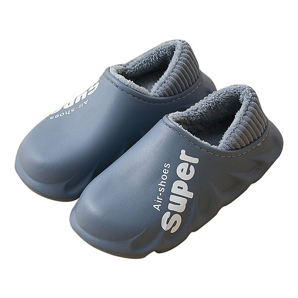 Casual Non-Slip Velvet Keep Warm Waterproof Flat Shoes GRAY-44-45 SkuCY-!111288Material EVA