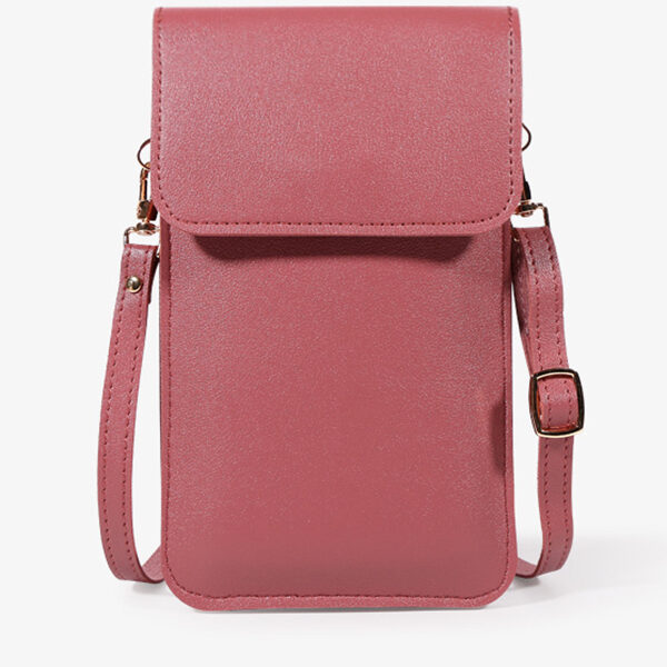 PU Simple Solid Color Sling Bag Shoulder Bag DEEP PINK-One_size SkuCY-!105630MaterialPU FeatureSolid Color OccasionUrban