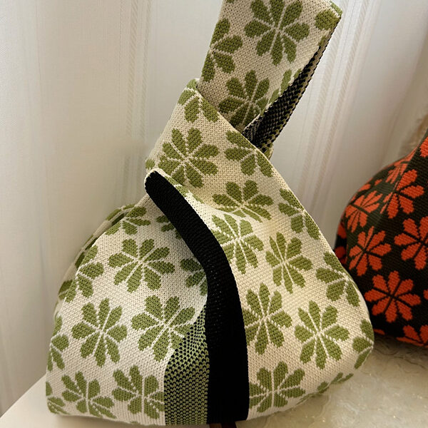 Floral Woven Handbag Bags Accessories GREEN-One_size SkuCY-!116001MaterialPolyester FeatureFloral OccasionGoing out