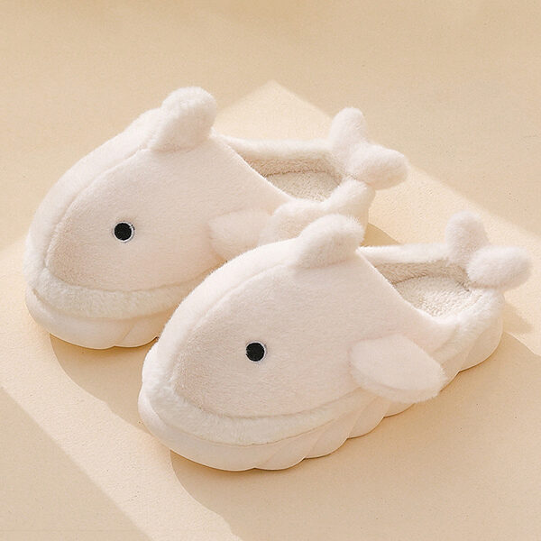 Indoor Cute Shark Non-Slip Keep Warm Slippers WHITE-40-41 SkuCY-!111285MaterialPVC